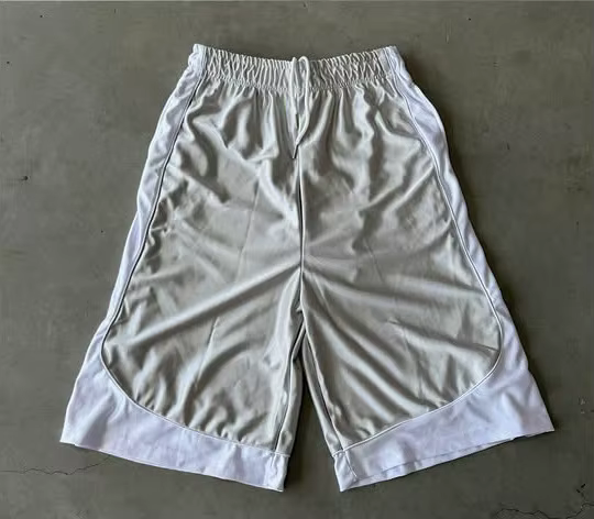 Shorts de basketball streetwear pour hommes et femmes, style rétro américain, patchwork color block,