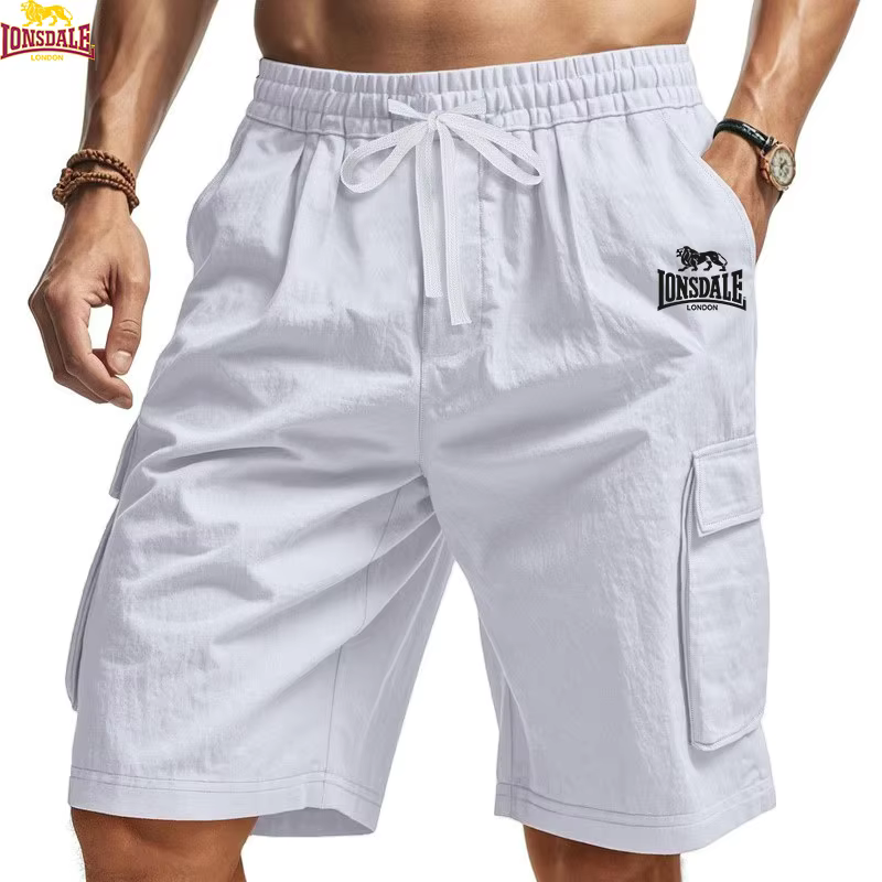 Nouveaux shorts amples LONSDALE pour hommes - Maillot de bain décontracté surdimensionné à plusieurs