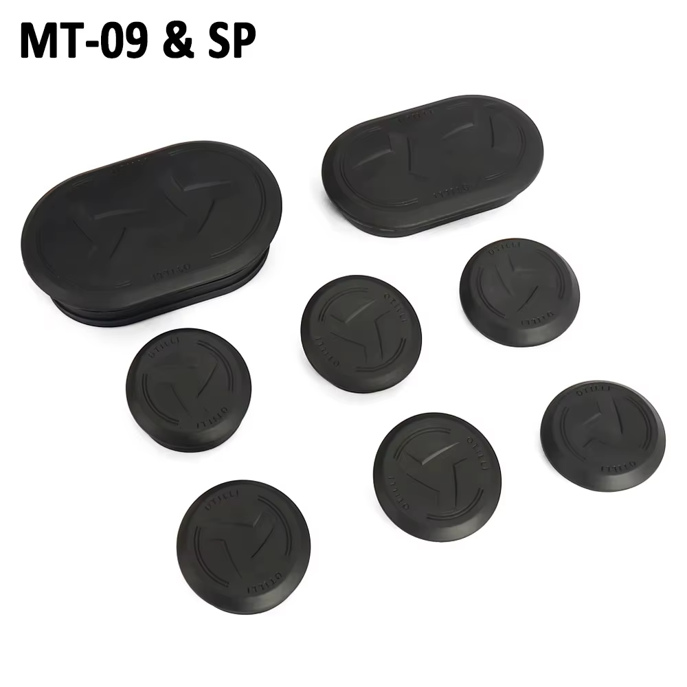 Kit de décoration de capuchon de cadre de moto, couvercle de trou de cadre noir, bouchon pour YAMAHA