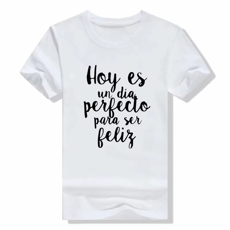 Avoir études T-shirt drôle espagnol dictons Phrase T-shirt à manches courtes décontracté été doux co
