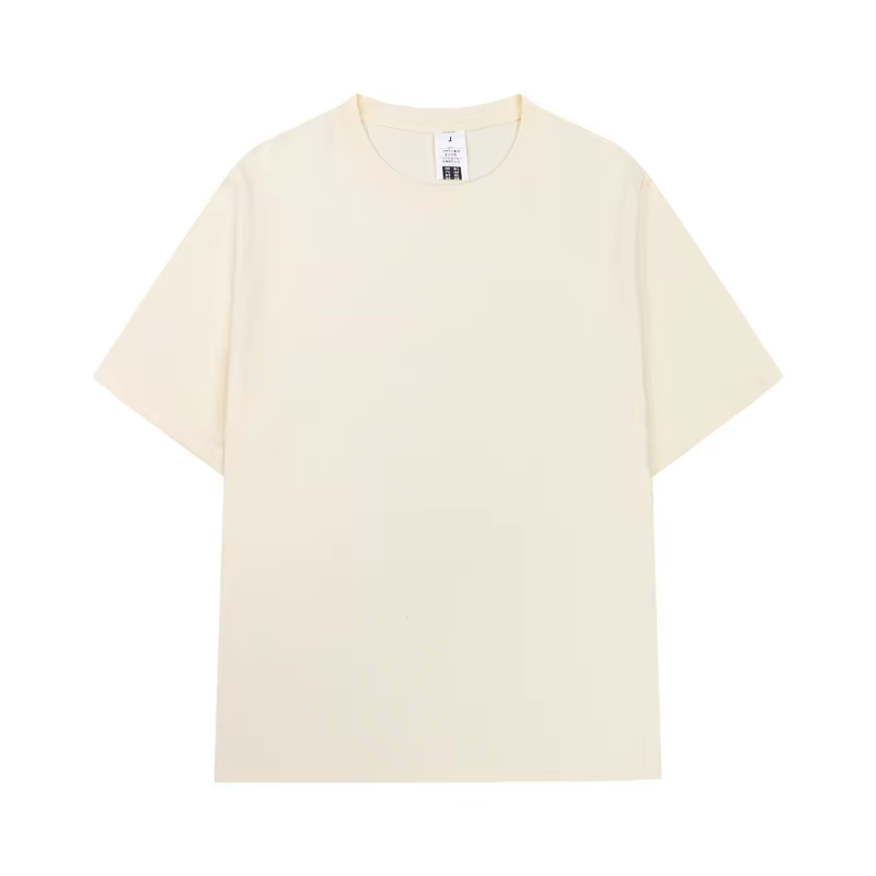 T-shirt pour homme en coton lourd 270g, couleur unie, coupe ample, décontracté, manches courtes, ten