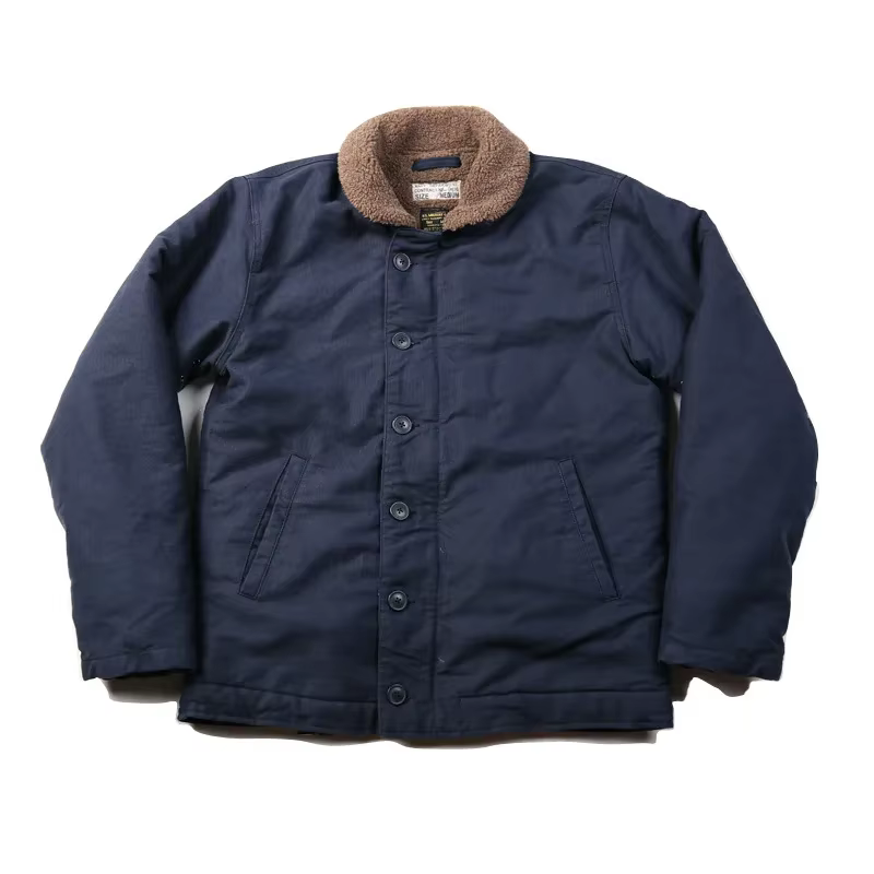 NON STOCK USN N-1 pont veste Sherpa doublure Style militaire hommes manteau chaud 3 couleurs