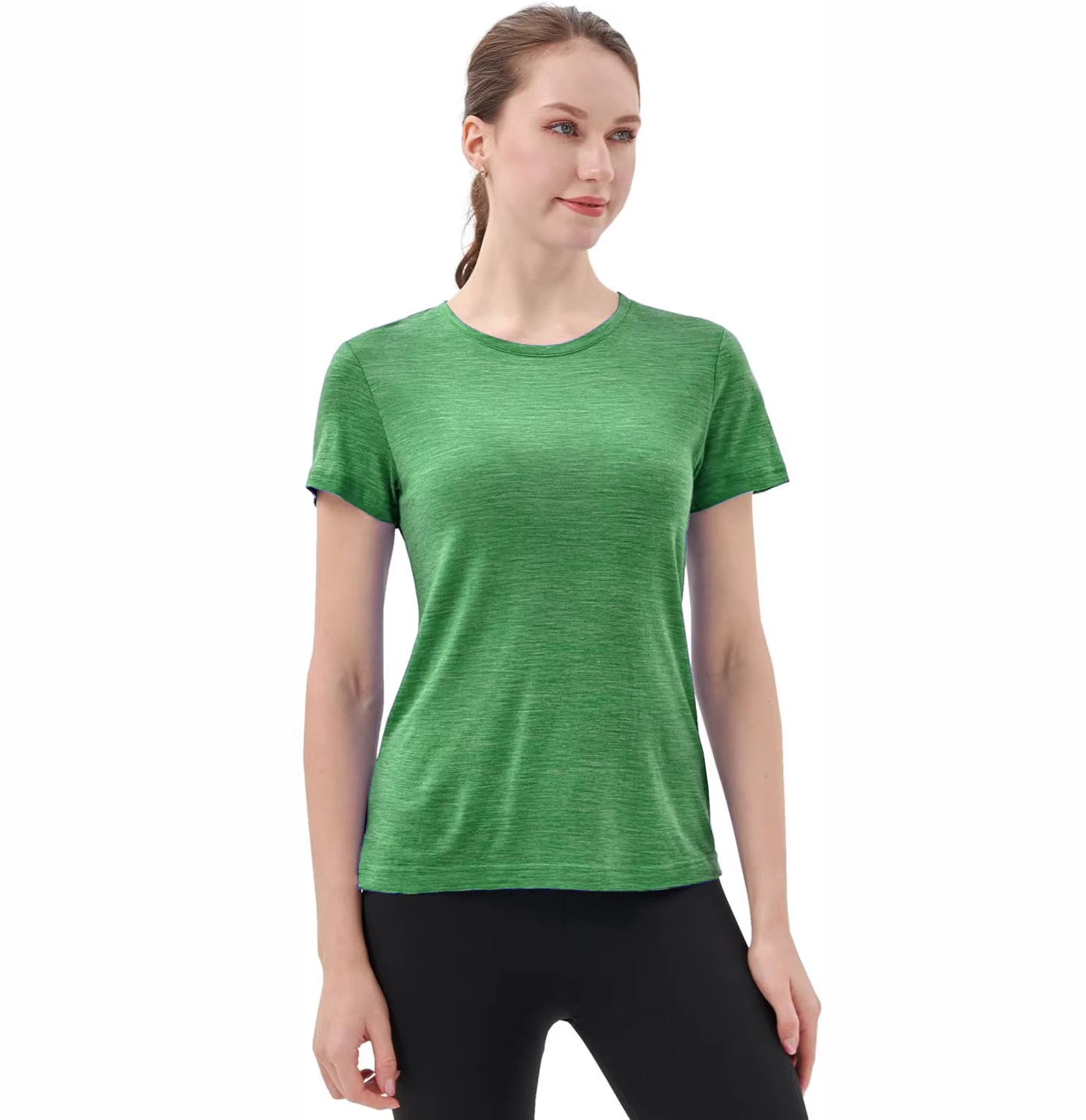 T-shirt 100% laine mérinos pour femme, sous-vêtement en laine mérinos, manches courtes, respirant, a