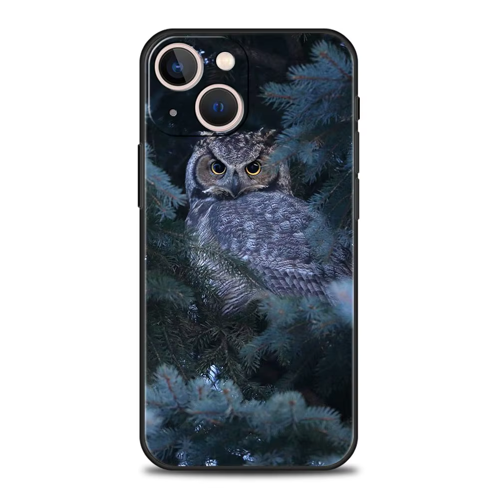 Coque de téléphone de luxe en Silicone, joli hibou, cadeaux pour filles de dessin animé, pour iPhone