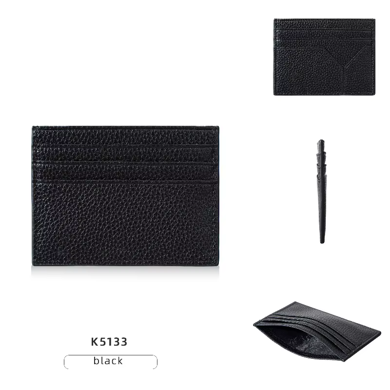 Porte-cartes en cuir PU Baellerry pour femmes, porte-cartes fin uni, mini portefeuilles féminins, po