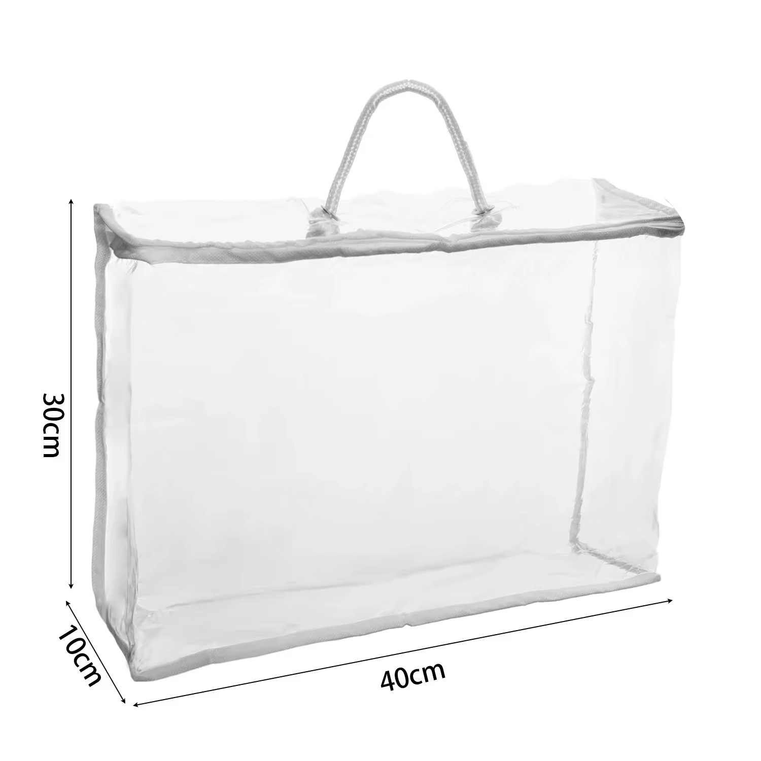 Sacs d'emballage transparents en PVC avec poignées, couverture de literie Portable, taie d'oreiller,
