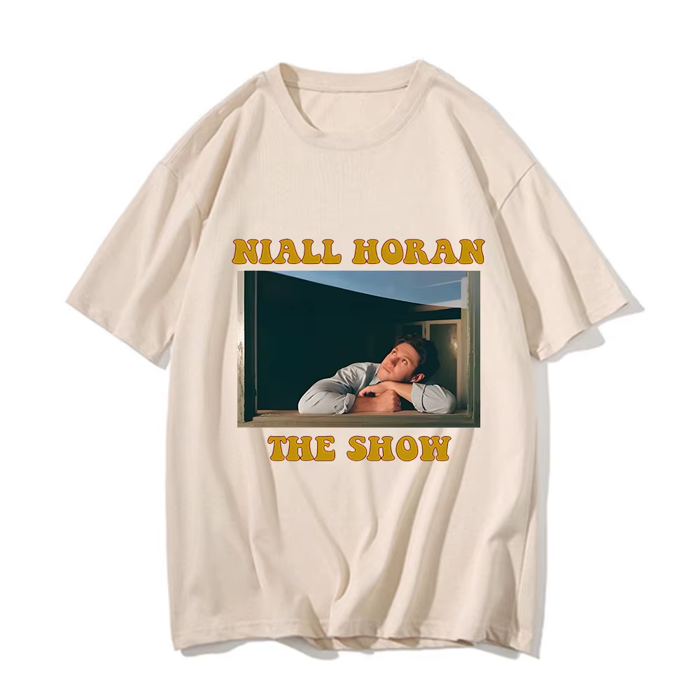 T-shirt imprimé Niall Horan The Show pour hommes, vêtements Hip Hop, t-shirts créatifs populaires, t