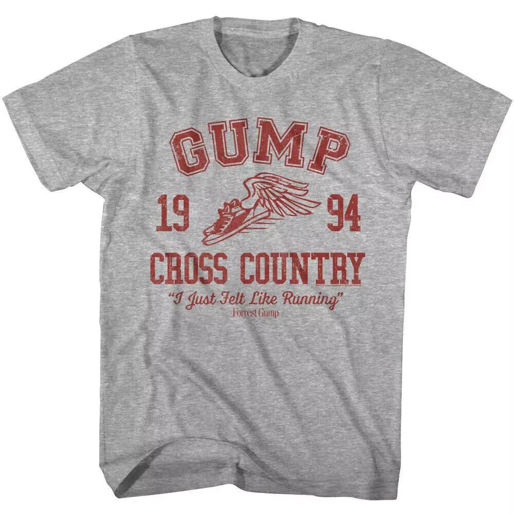 Forrest Gump T-shirt homme Vintage Cross Country en détresse T-shirt j'ai juste une feutre comme une