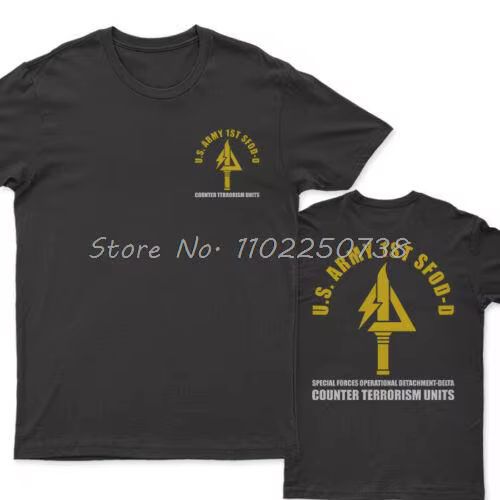 T-shirt en coton décontracté pour hommes, vêtements de la 1ère Brigade des Forces Spéciales de l'arm