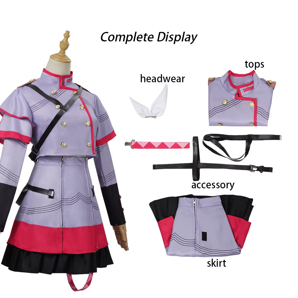 Costume de cosplay d'anime, uniforme militaire, costumes de cosplay pour femmes, ensemble complet vi