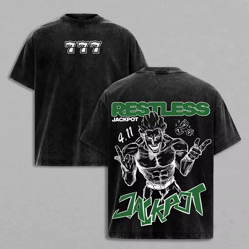 T-shirt graphique Jujutsu Kaisen Hakari Kinji pour homme, vêtement en coton à manches courtes, t-shi