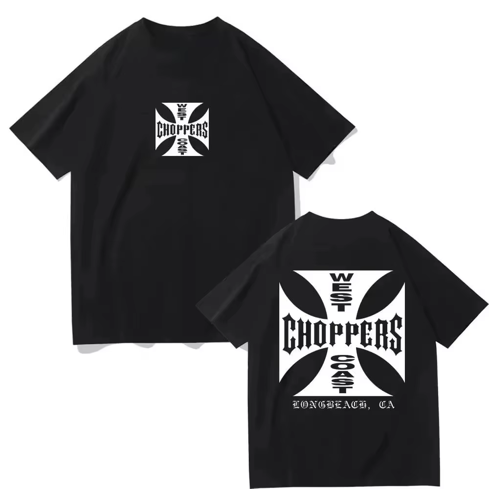 T-shirt mode été 2026 pour femmes et hommes, en coton, imprimé West Coast Choppers, décontracté, à m