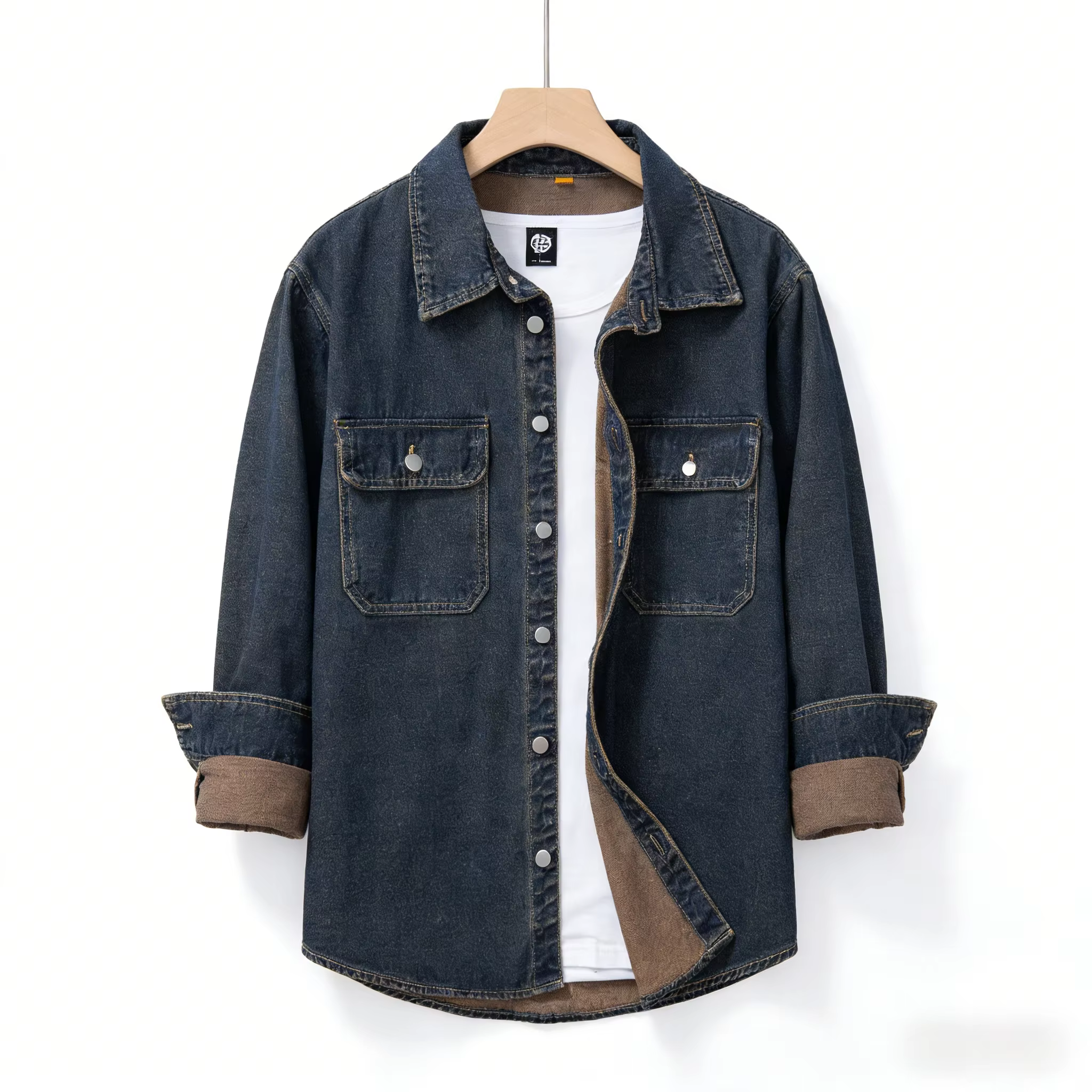 Chemise de travail rétro américaine pour hommes, multicolore, ample, grande taille, Non élastique, d