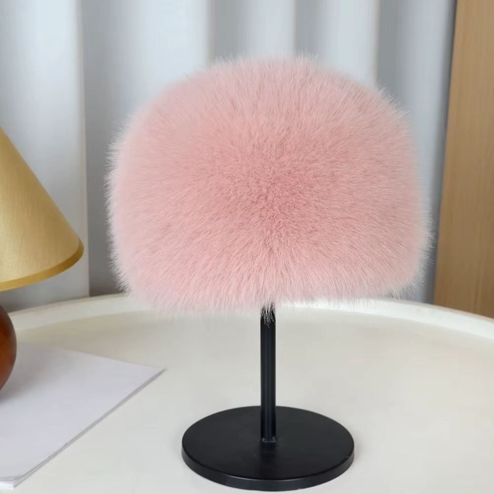 Chapeau seau en fourrure moelleuse en peluche, Protection des oreilles, casquette Panama, chaud et d