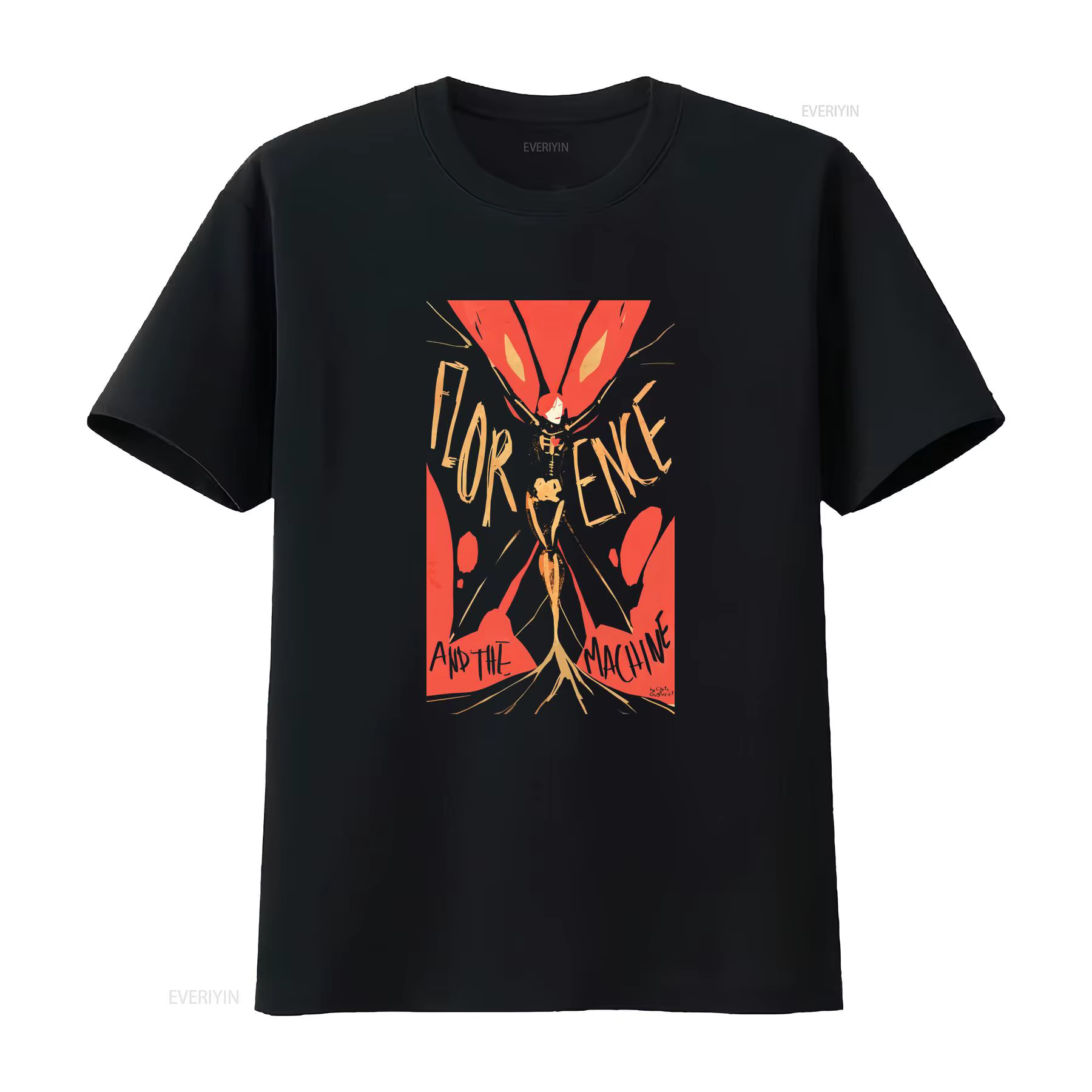 T-shirt avec affiche du groupe Florence and the Machine, noir, unisexe, toutes tailles, 1F1206 webp,