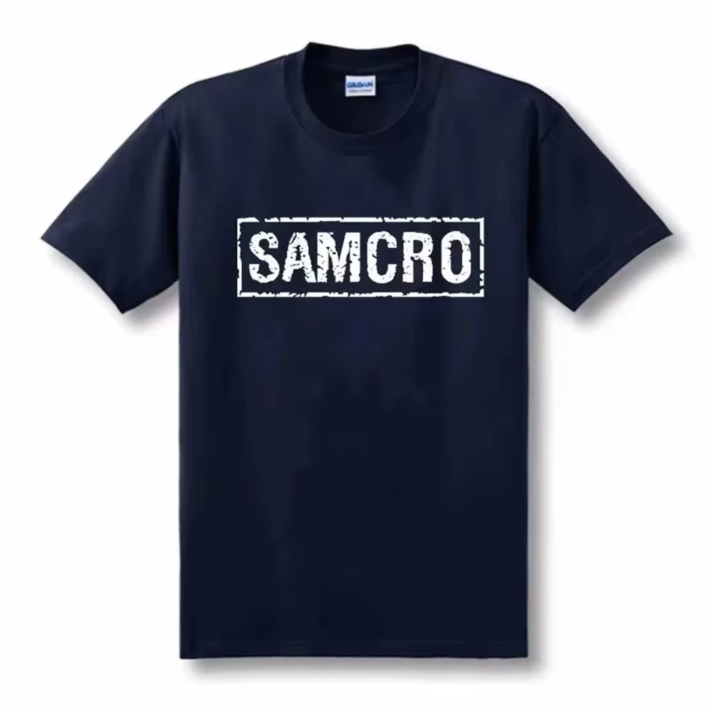 T-shirt imprimé SAMCRO pour hommes et femmes, tendance Hip Hop Rock, surdimensionné, à manches court