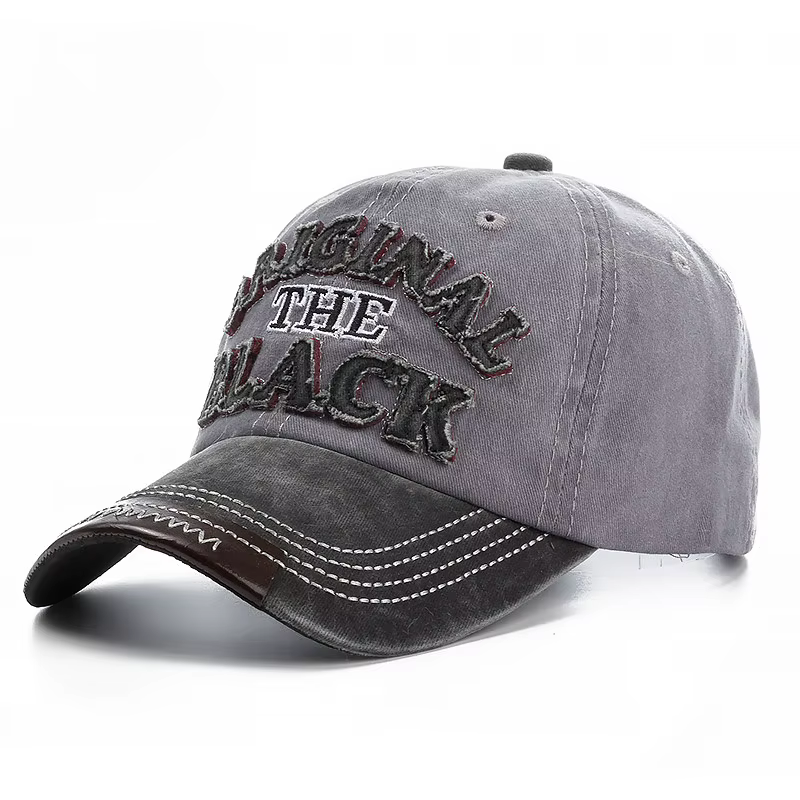 Casquette de baseball noire originale en coton lavé de haute qualité 2026 pour hommes et femmes, sty