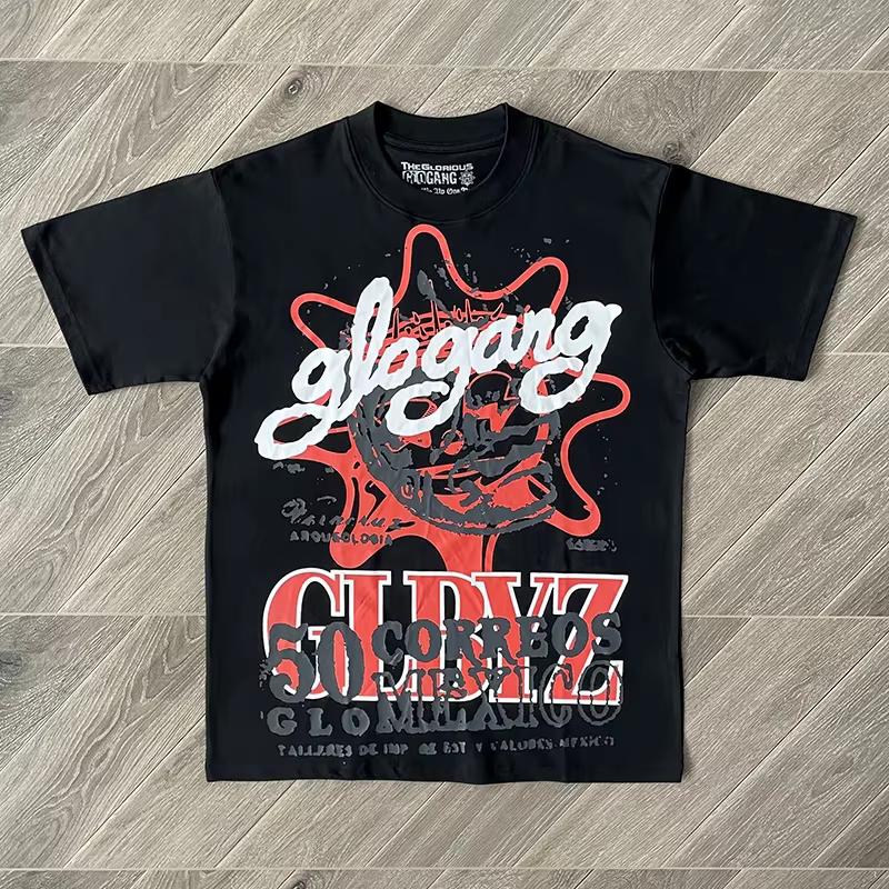 T-shirt à manches courtes en coton pour hommes et femmes, T-shirt de dessin animé, Glo Gang Boyz