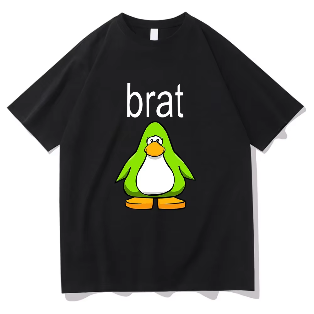 T-shirt Brat Club Penguin pour femme, décontracté, Charli XcX Brat, tout est différent mais toujours