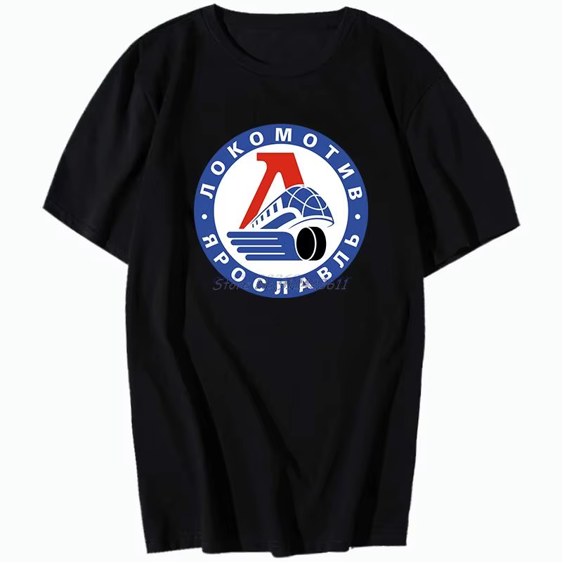 LokomoIraYaroslavl-T-shirt en coton à manches courtes pour homme, hockey sur glace, russe, moscou, e