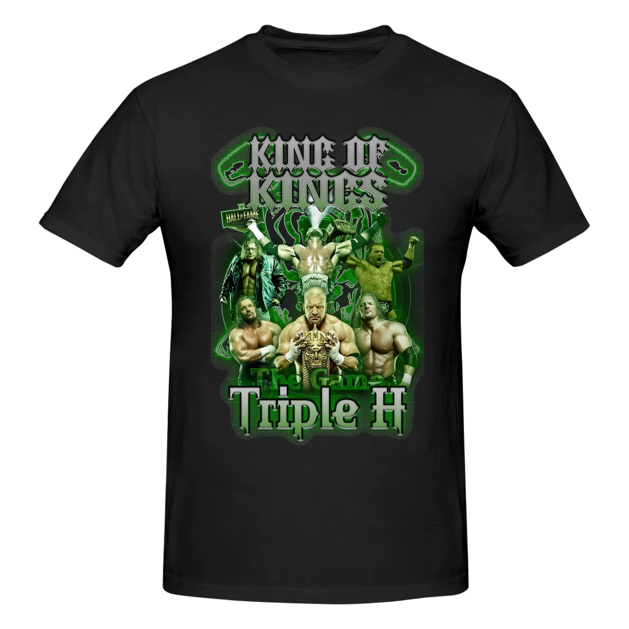 T-Shirt 100% coton pour hommes, 1 pièce, avec image du roi des rois, humoristique, Triple-H