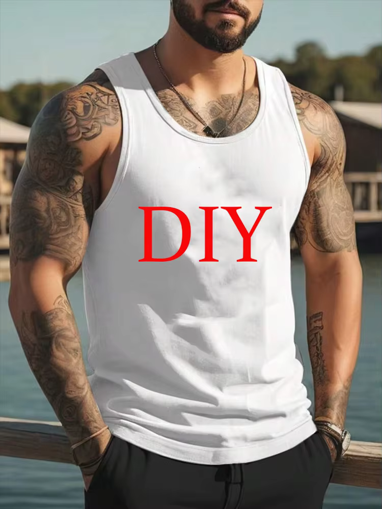 Débardeurs Personnalisables DIY avec Motif Imprimé en 3D pour Hommes et Femmes – Gilet de Sport Déco
