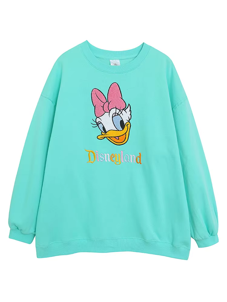 Disney World Disneyland broderie sweat femmes décontracté polaire pull Mickey Daisy canard dessin an