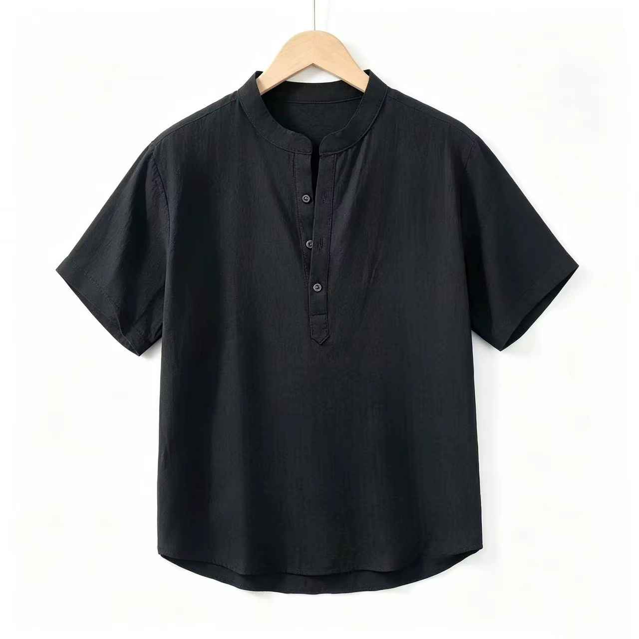 Nouvelles chemises en coton et lin pour hommes, chemises décontractées légères à manches courtes, ch