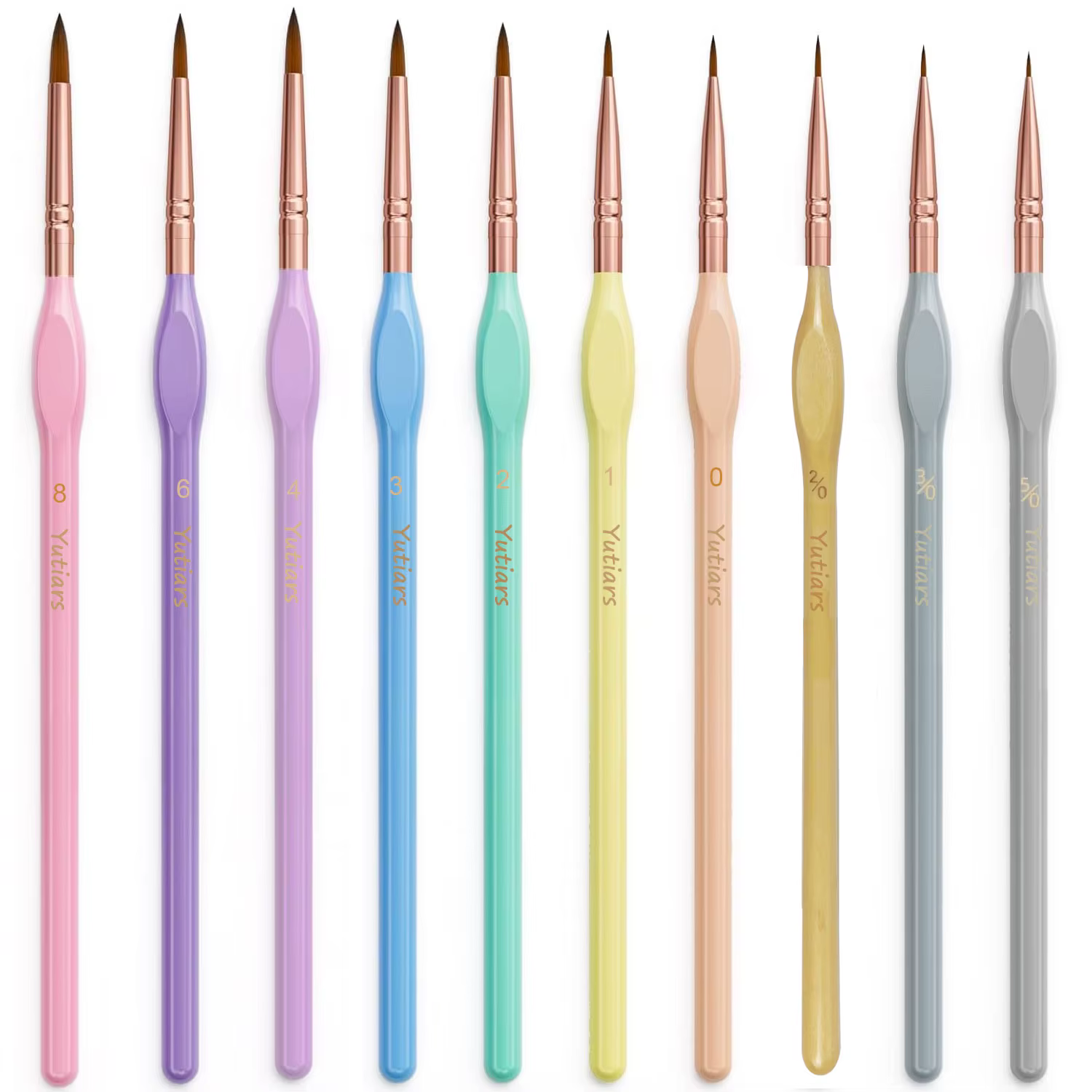 Pinceaux de peinture miniatures à détails fins, 10 pièces, pour Mini ensemble de pinceaux pour acryl
