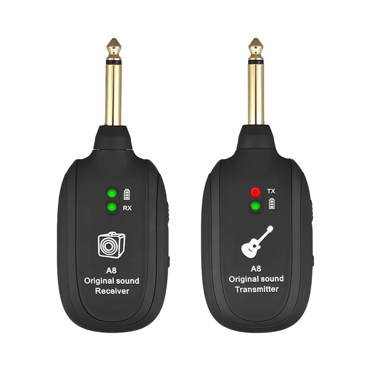 Système de guitare sans fil intégré 4 canaux sans fil guitare émetteur récepteur pour guitare électr