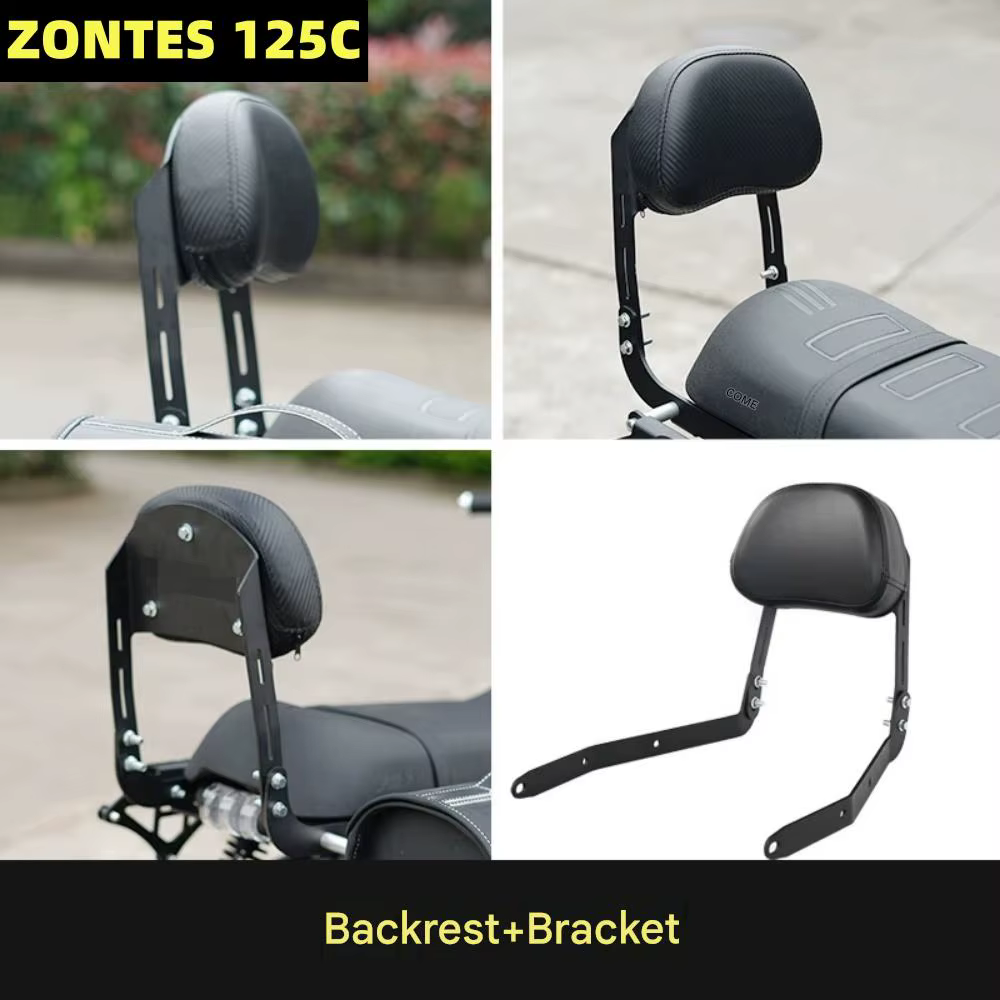 Dossier pliable et porte-bagages arrière pour motos ZONTES 125C - Accessoires dossier ZT C125