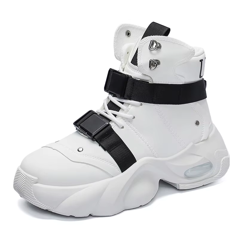 Baskets à plateforme pour hommes, chaussures de styliste, bottes de moto pour l'extérieur, résistant