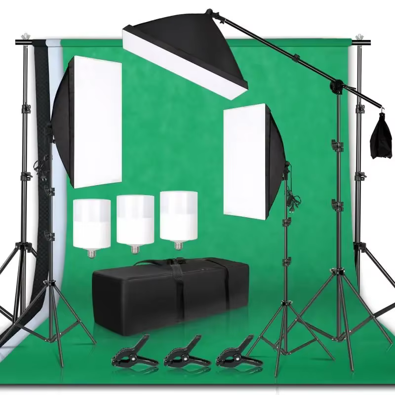 Kit d'éclairage de photographie parapluie Photo fond Photobooth arrière-plans Softbox support de lum