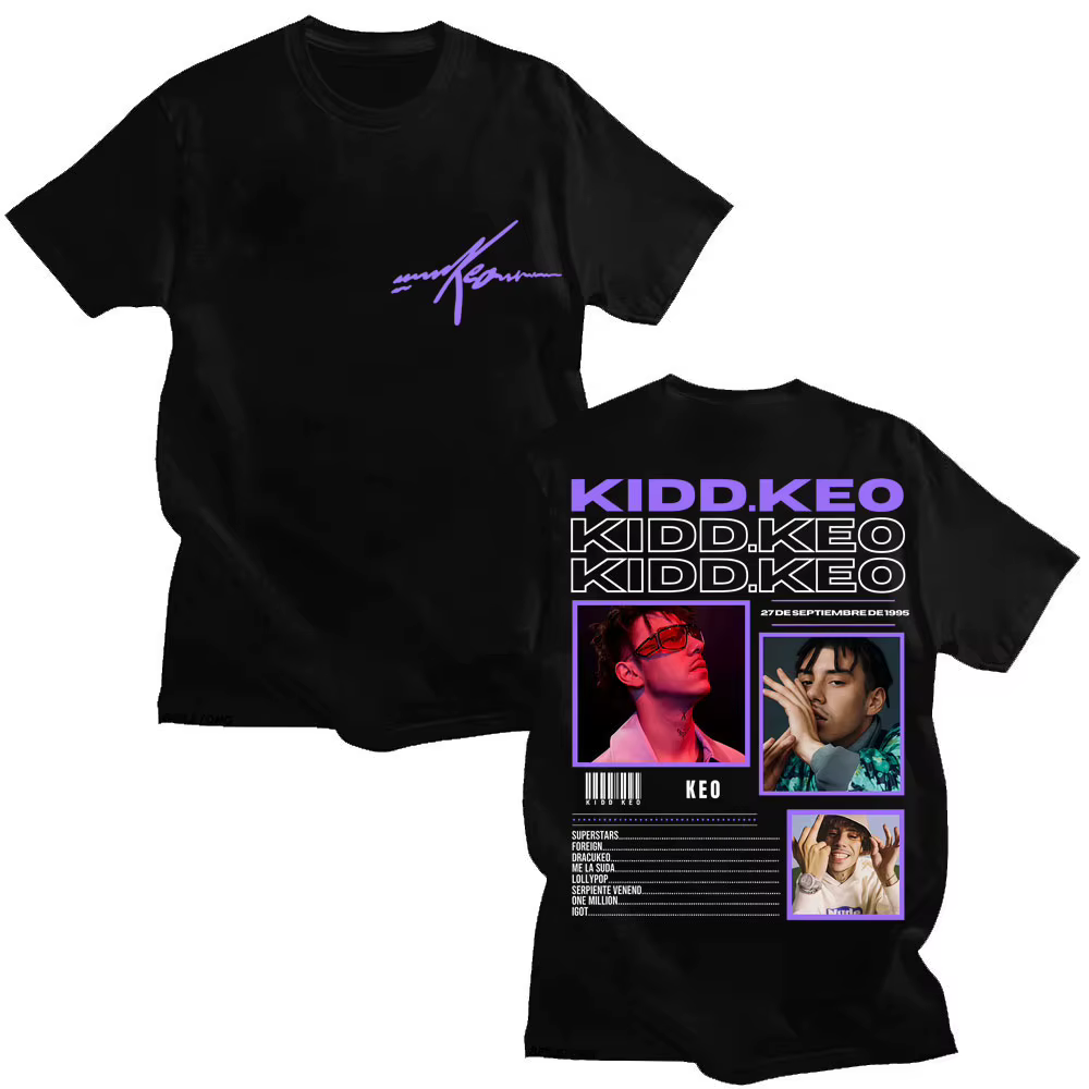 Rappeur Kidd Keo Bando Boyz Tour imprimé t-shirt hommes femmes à la mode Hip Hop t-shirts surdimensi