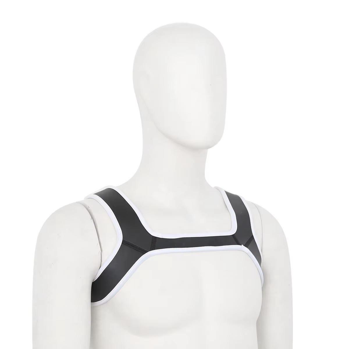 Harnais de poitrine Sexy en néoprène pour hommes, Double bretelles pour fête de carnaval, accessoire