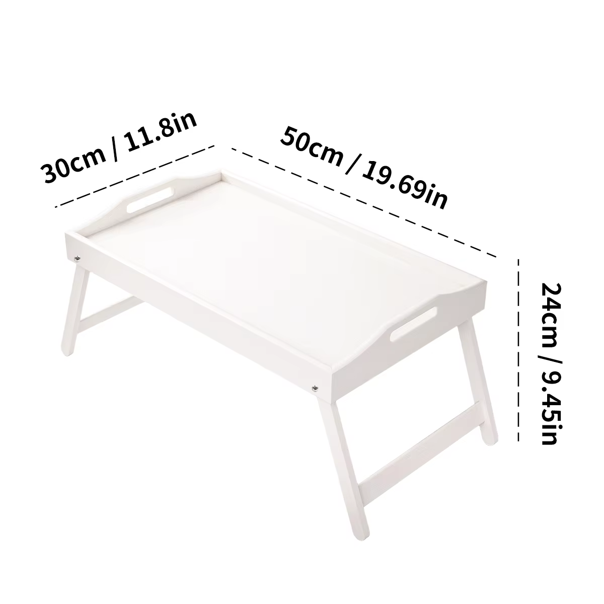 Plateau de lit en bambou pour le petit-déjeuner avec pieds pliables - Parfait pour le canapé, la tél