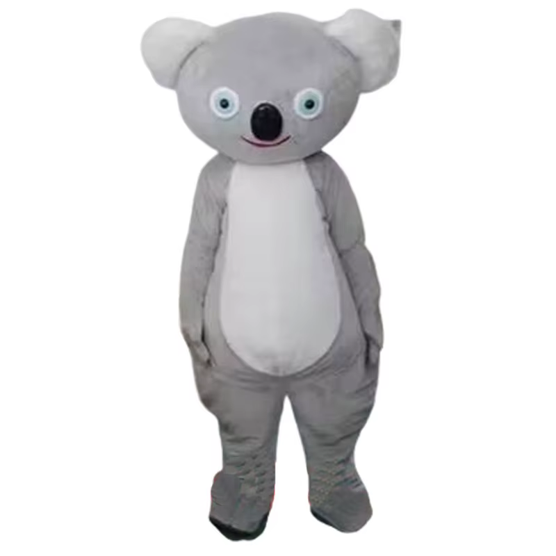 Costume de mascotte kangourou en peluche, vêtements de beurre de koala, mignon, marche, dessin animé