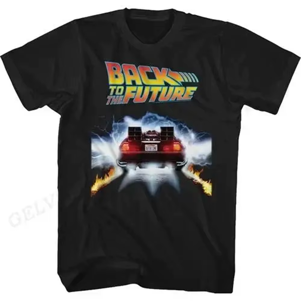 Retour vers le futur t-shirt imprimé graphique hommes femmes mode Hip Hop Streetwear à manches court