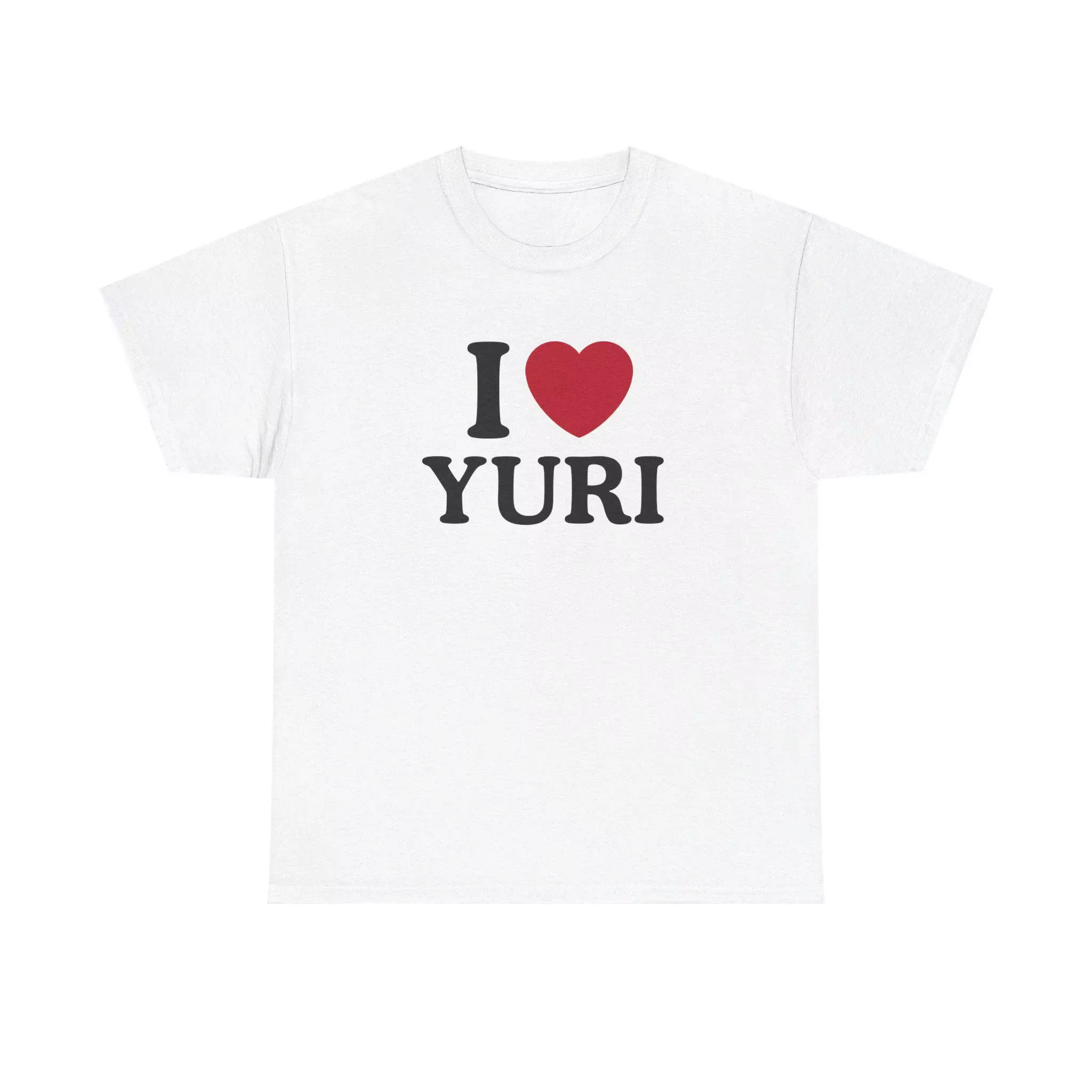 T-shirt Rétro I Love Yuri avec motif GL en coton pour les fans, cadeau en pur coton de haute qualité