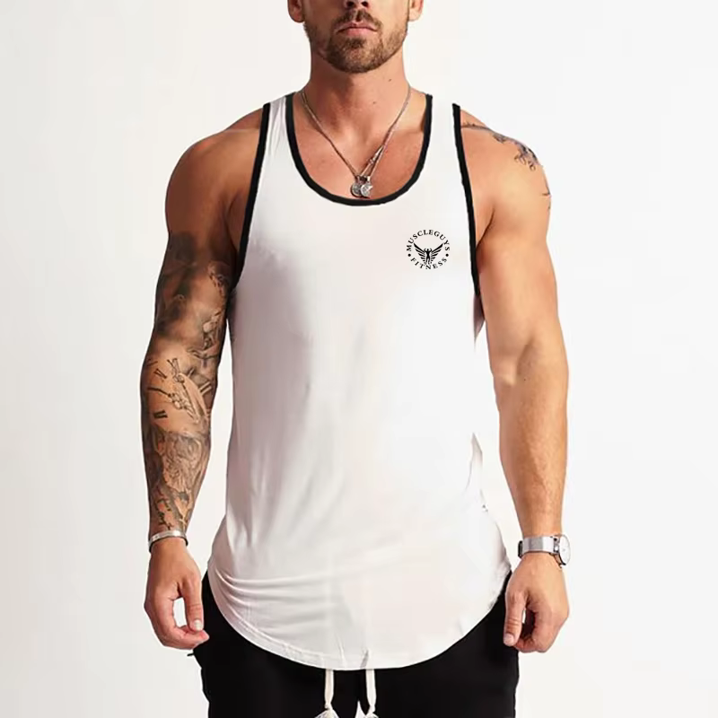 Gym musculation sport T-shirt entraînement Muscle gilet Fitness coton respirant sans manches T-shirt