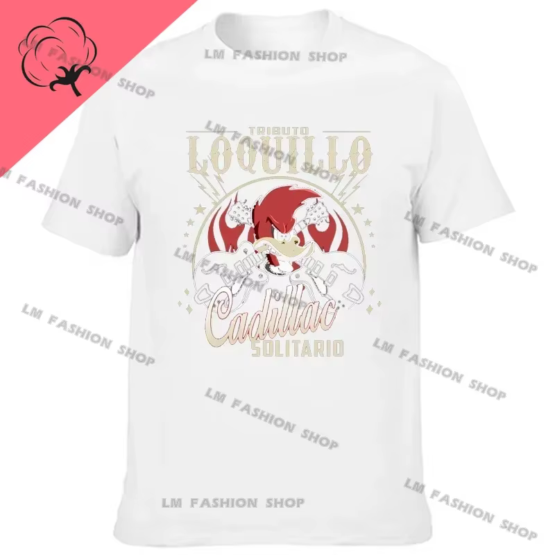 Coton haut d'été t-shirts homme drôle T-shirt Camiseta Loquillo Y Los Trogloditas Negra cadeaux de n