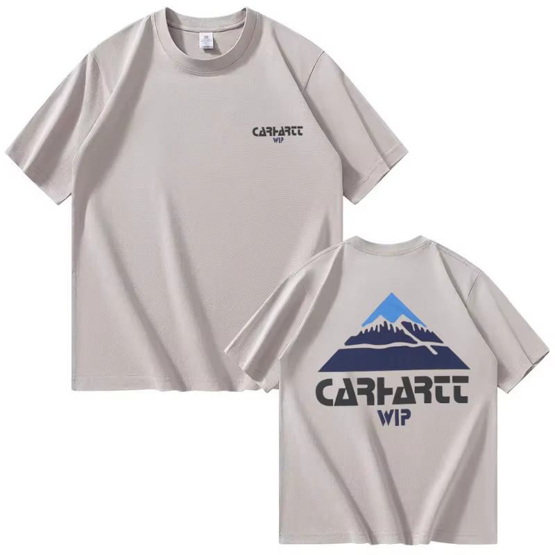 Nouveau T-shirt unisexe Carhartt-Wip-Mountain avec logo imprimé, collection été 2026, en coton, styl