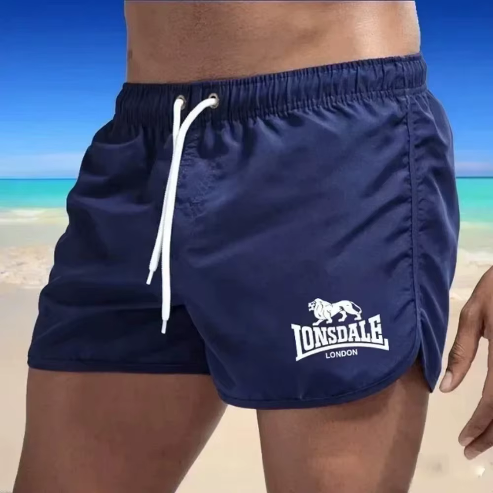 Shorts de plage imprimés pour hommes Lonsdale, shorts de course, maillots de bain, séchage rapide, s