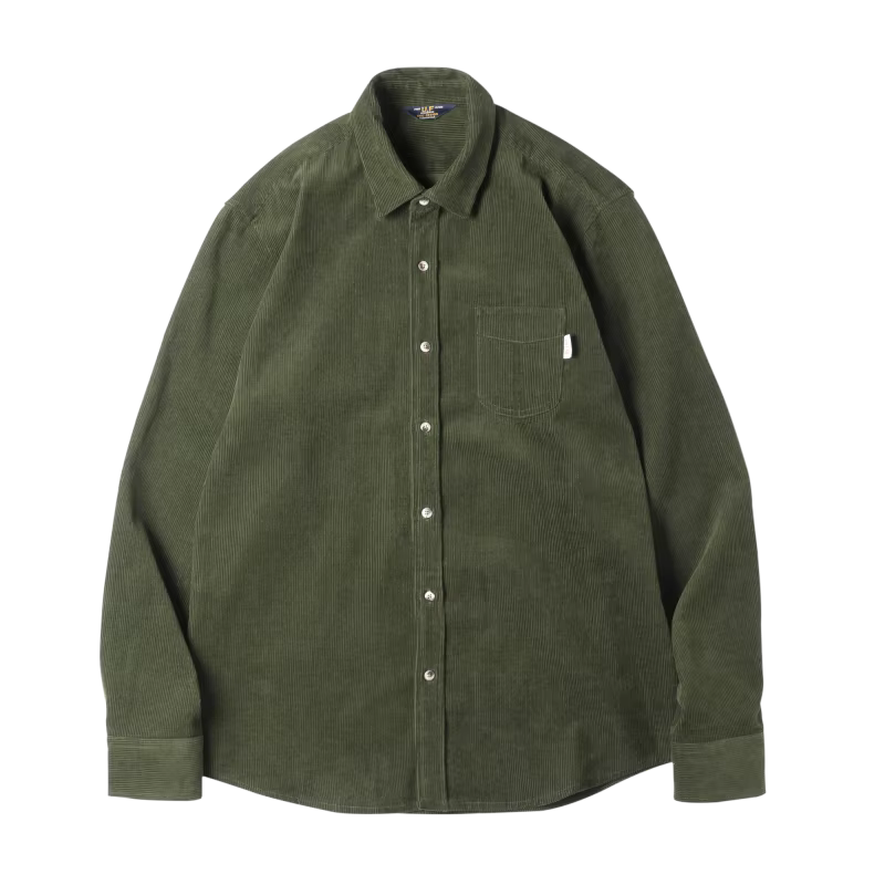 Maden Chemise vintage en velours côtelé pour femme chemise classique à manches longues avec col raba