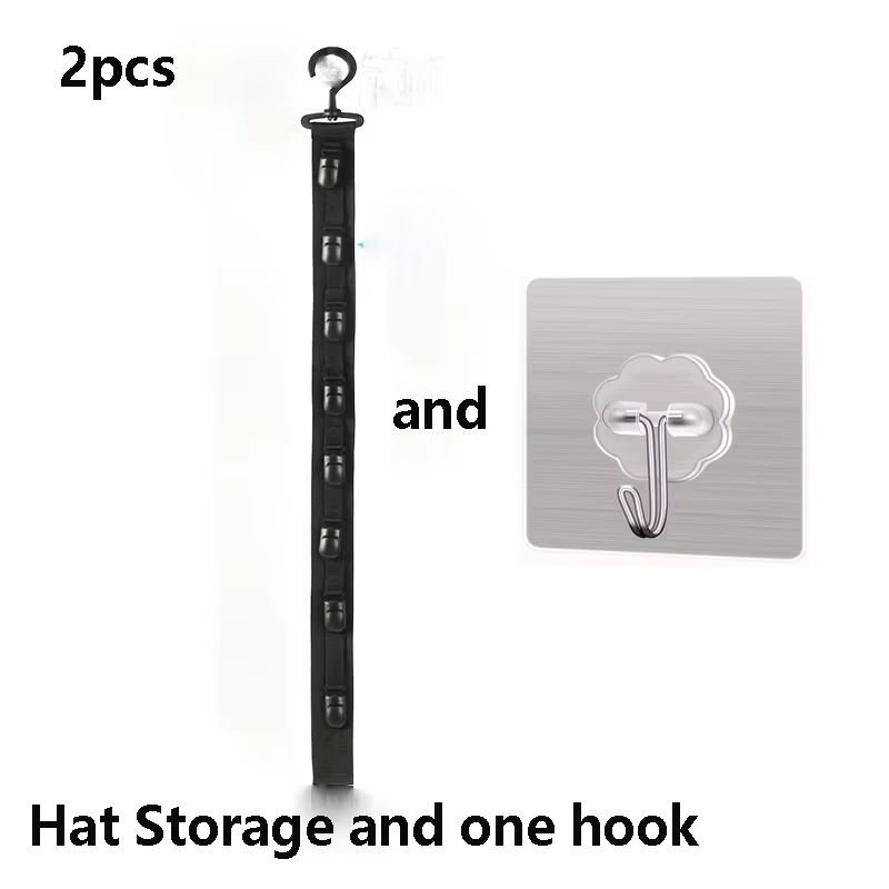 Ensemble de rangement et d'organisation pour chapeaux, 8 pinces, conception de rangement pour armoir