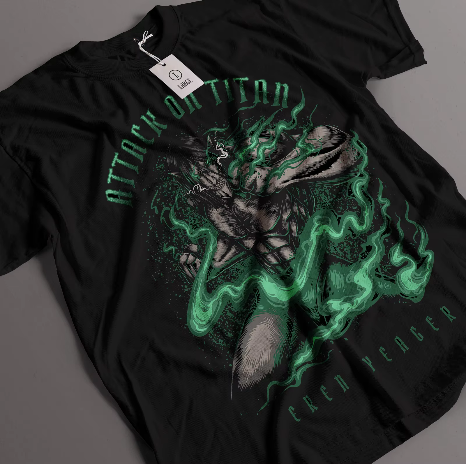 T-shirt Attack on Titan Eren Final Shingeki No Kyojin Anime AOT, tailles variées