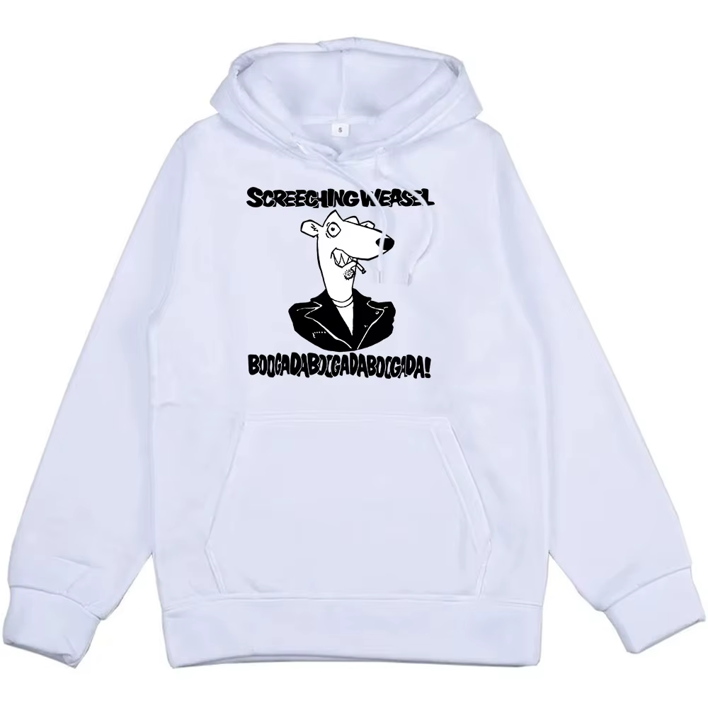 Sweats à capuche unisexes à la mode, bande de belette hurlante, impression graphique de dessin animé
