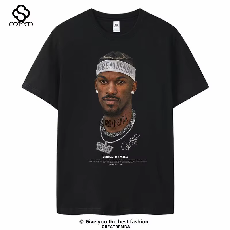 T-shirt classique imprimé Basketball Star pour hommes et femmes, en coton doux et respirant, idéal p