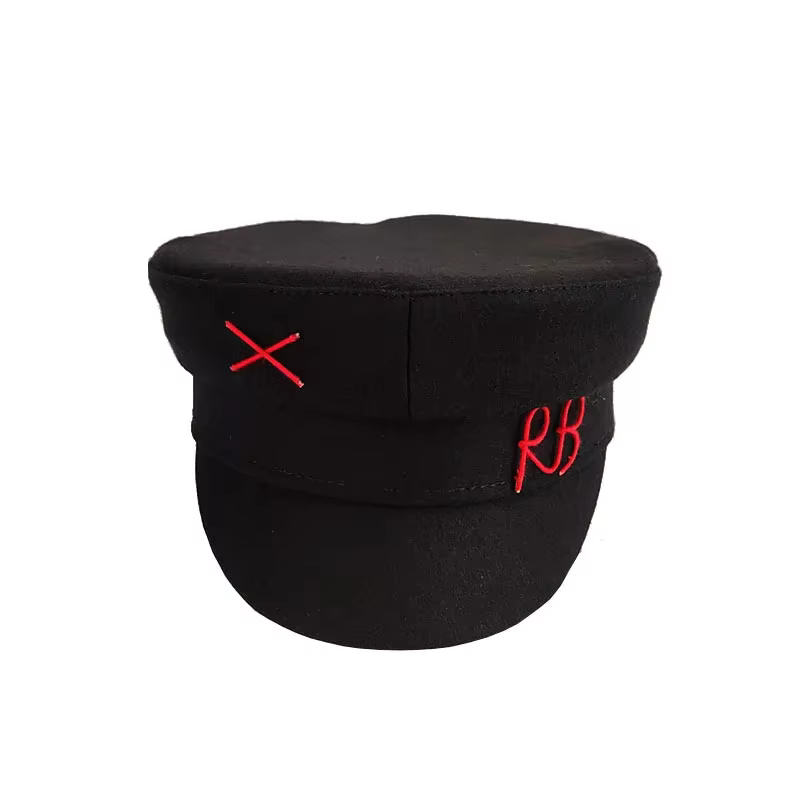 Casquette de luxe Baker Boy lettre laine Newsboy béret casquettes pour femmes plat haut militaire ma