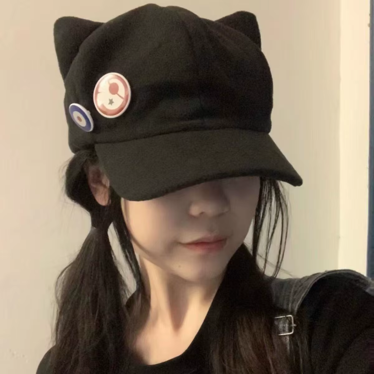 Casquette Gavroche Femme Hiver Automne Chaude en Peluche avec Oreilles de Lapin et Oreilles de Carot